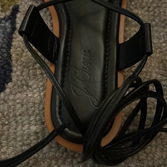 NEW J Crew Sorrento lace-up gladiator sandals in leather, black - 6.5 - Picture 4 of 6